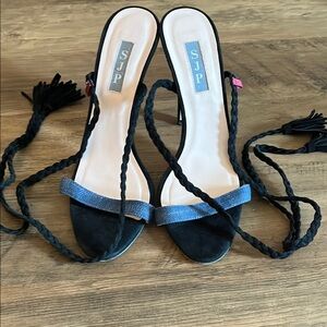 SJP by Sarah Jessica Parker Black and Blue Heels with Dustbag